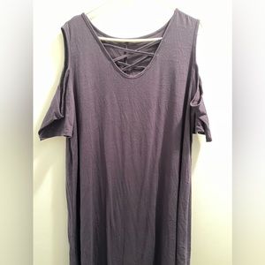 2X Navy Blue cold shoulder dress. Comfortable.